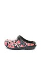 Crocs Papuci Crocs cu captuseala din material teddy si model floral Classic Femei