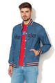 Wrangler Jacheta bomber regular fit din denim Barbati