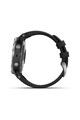 Garmin Ceas smartwatch  Fenix 5 Plus, HR, GPS, Silver, Silicone Black Barbati