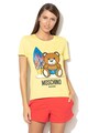 Moschino Tricou de plaja cu imprimeu cauciucat Femei