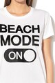 Moschino Плажна тениска с текстова щампа Жени