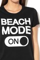 Moschino Tricou de plaja cu imprimeu text Femei