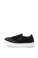 Oakoui Pantofi slip-on flatform de catifea cu strasuri Eva Femei