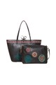 DESIGUAL Geanta shopper reversibila de piele ecologica, cu etui interior Siara Femei