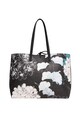 DESIGUAL Geanta shopper de piele ecologica, cu model floral Femei