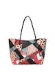 DESIGUAL Geanta shopper de piele ecologica, cu model geometric Femei