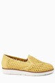 NEXT Pantofi slip-on de piele, cu aspect perforat Femei