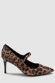 NEXT Pantofi de piele cu par scurt, cu animal print Heritage Femei