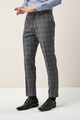NEXT Pantaloni eleganti slim fit de lana, cu model in carouri Barbati