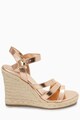 NEXT Sandale wedge tip espadrile cu aspect metalizat Femei