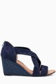 NEXT Sandale wedge tip espadrile de piele intoarsa Femei