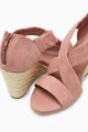 NEXT Sandale wedge tip espadrile, de piele intoarsa Femei