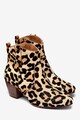 NEXT Botine de piele cu par scurt, cu animal print Femei