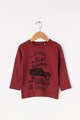 NAME IT Bluza din bumbac organic, cu imprimeu text Lau Baieti