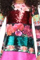 DESIGUAL Virágmintás ruha kétoldalú flitterekkel Lány