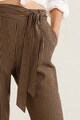 Mango Pantaloni cu model in dungi si cordon Femei