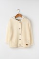 Pepe Jeans London Cardigan cu gluga si captuseala din material teddy Georgina Fete