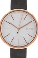 Skagen Часовник Signatur с кожена каишка Жени