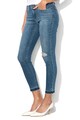 Levi's 711™ skinny fit crop fazonú farmernadrág rojtos szegélyekkel női