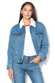 Levi's Jacheta de denim si blana sintetica sherpa, cu buzunare pe piept Femei