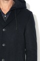 EDC by Esprit Gyapjútartalmú kabát levehető kapucnival férfi