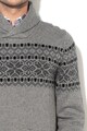 Esprit Fair isle mintás gyapjútartalmú pulóver férfi