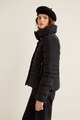 Mango Paris pihével bélelt kabát levehető kapucnival női