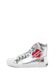 Love Moschino Tenisi high-top de piele ecologica cu aspect metalic Femei