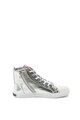 Love Moschino Tenisi high-top de piele ecologica cu aspect metalic Femei