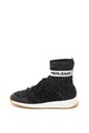 Pepe Jeans London Pantofi sport slip-on cu aspect tricotat si insertii de lurex Koko Femei