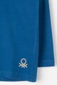 United Colors of Benetton Bluza cu guler inalt si logo discret Baieti