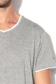 Greystone V-nyakú póló kontrasztos szegélyekkel férfi