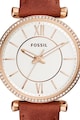 Fossil Часовник Carlie с кожена каишка Жени