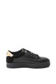 Gant Pantofi sport flatform de piele cu garnituri de piele intoarsa Amanda Femei