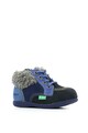 Kickers kids Cizme de piele nabuc cu insertii textile Baieti