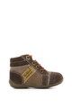 Kickers kids Pantofi sport mid-high de piele cu garnituri de piele intoarsa Baieti