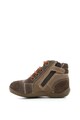 Kickers kids Pantofi sport mid-high de piele cu garnituri de piele intoarsa Baieti