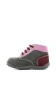 Kickers kids Pantofi sport de piele nabuc cu sireturi Fete