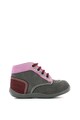 Kickers kids Pantofi sport de piele nabuc cu sireturi Fete