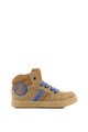 Kickers kids Pantofi sport high-top de piele ecologica cu detalii contrastante Baieti