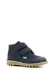 Kickers kids Cizme scurte de piele cu inchidere velcro Baieti