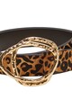 Mango Curea de piele, cu animal print Femei