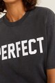 Mango Perfect mintás laza fazonú póló női