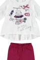 iDO Kids Bluza cu croiala asimetrica si colanti Fete