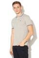 Emporio Armani Tricou polo din pique cu logo cauciucat Barbati