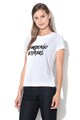 Emporio Armani Tricou cu imprimeu text si aplicatii cu paiete Femei