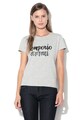 Emporio Armani Tricou cu imprimeu text si aplicatii cu paiete Femei