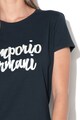 Emporio Armani Tricou cu imprimeu text si aplicatii cu paiete Femei