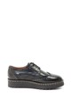 Trussardi Pantofi Brogues de piele cu talpa wedge si tinte Femei