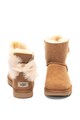 UGG Cizme scurte de piele intoarsa cu funda Fluff Femei